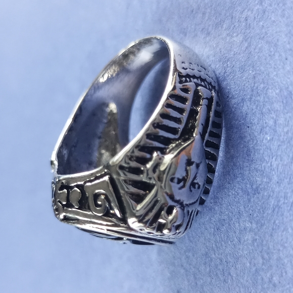 Egyptian Pharaoh Heavy Metal Skull Gothic Biker Punk Ring Hip Hop - Picture 3 of 4